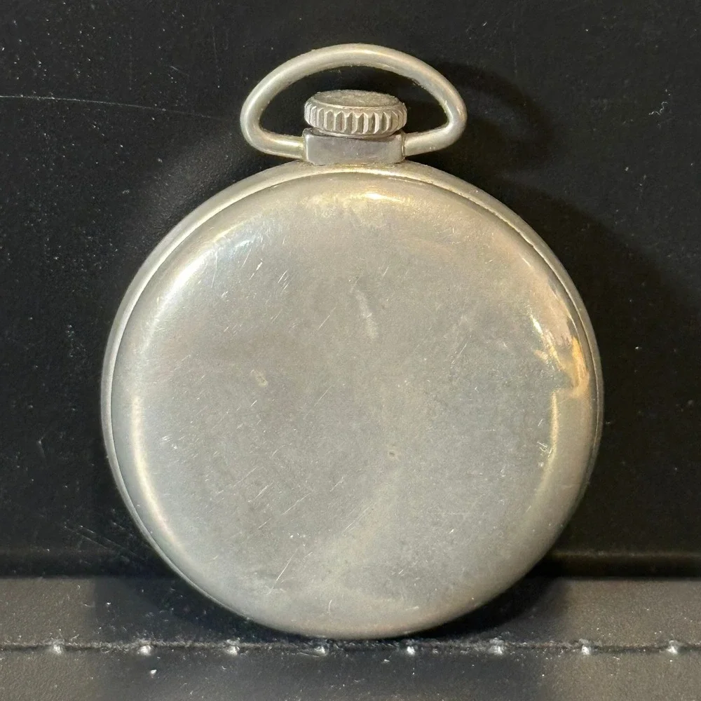 Vintage‎ Westclox Scotty Pocket Watch Shock Resistant Made in USA Silver Tone